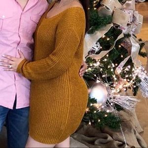Knitted sweatshirt dress